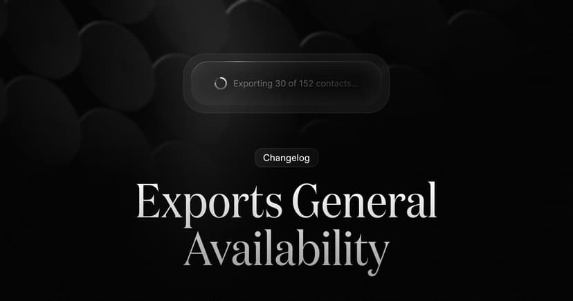 Exports General Availability