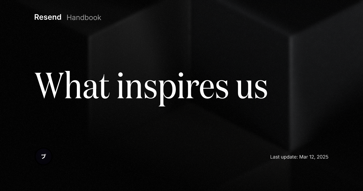 What inspires us